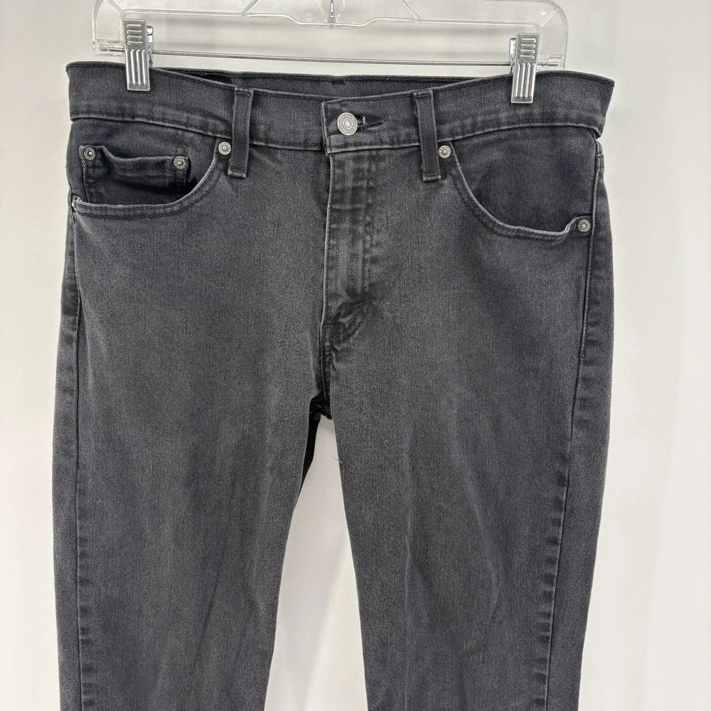 Levis 511 Jeans Mens 32x34 Fits 32X33 Black Slim Fit Straight Leg Stretch Denim